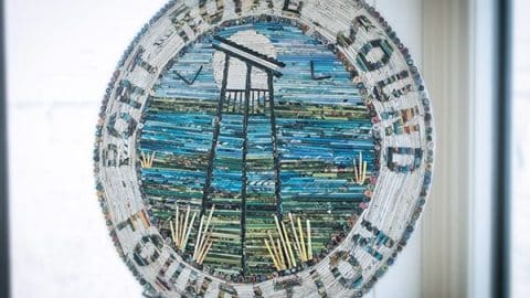 Recycled art at the Port Royal Sound Maritime Center