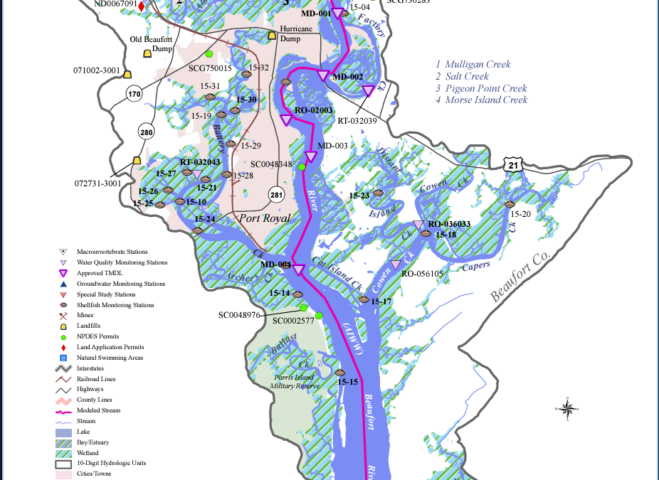 Watershed profiles of Broad River, Beaufort River, Port Royal Sound – The Broad River/ Beaufort River/ Port Royal Sound Basin (hydrologic unit 03050208)