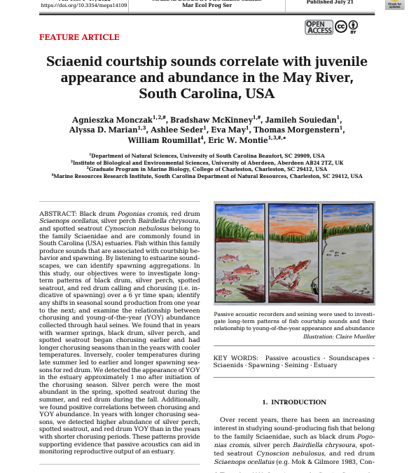 Sciaenid courtship sounds correlate with juvenile appearance and abundance in the May River, South Carolina, USA