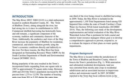 cover-WS-planning-implementation-and-assessment-May-River cover WS planning implementation and assessment May River